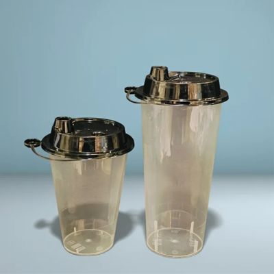 [ATOZ81-2] Sipper Glass With Black Lid | 50 Pcs - 500 ML