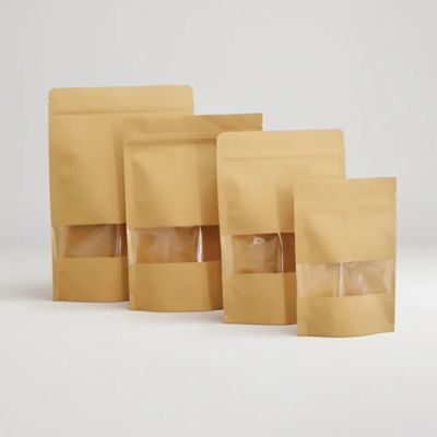 [ATOZ62-2] Craft Paper Standup Pouch | 100 Pcs - 13.5 X 21 CM
