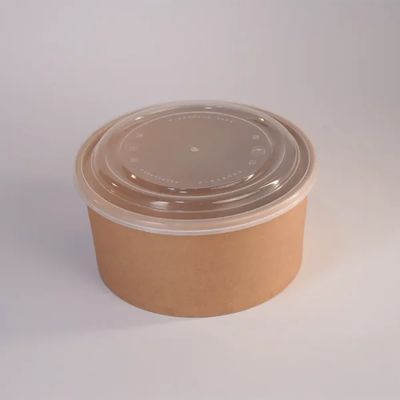 [ATOZ47-2] Craft Paper Bowl With Transparent Lid | 50 Pcs - 750 ML
