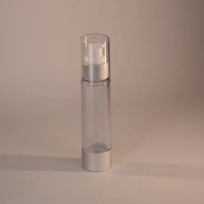 [ATOZ53] 50ml | Airless Clear Jar With Silver Cap | 20 Pcs