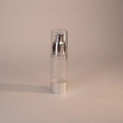 [ATOZ52] 30ml | Airless Clear Jar With Siver Cap | 20 Pcs