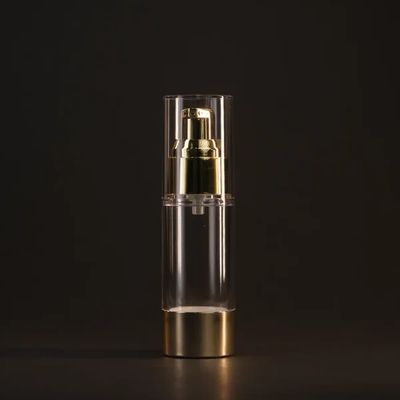 [ATOZ50] 30ml | Airless Clear Jar With Golden Cap | 20 Pcs