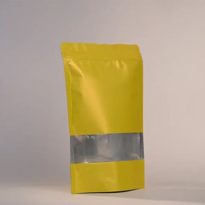 [ATOZ42.1] Rect Window Standup Pouch | Yellow | 100 Pcs - 110 X 170 MM