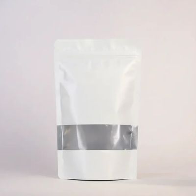 [ATOZ41.1] Rect Window Standup Pouch | White | 100 Pcs - 110 X 170 MM