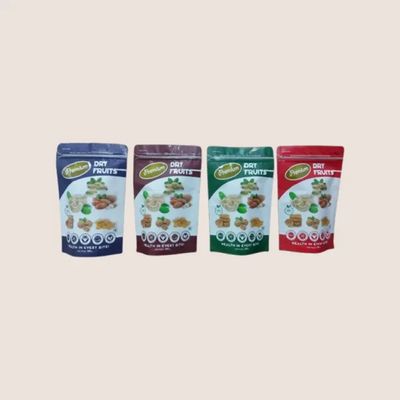 [ATOZ17-2] 250 Gm | Dry Fruits Pouch | 100 Pcs - GREEN